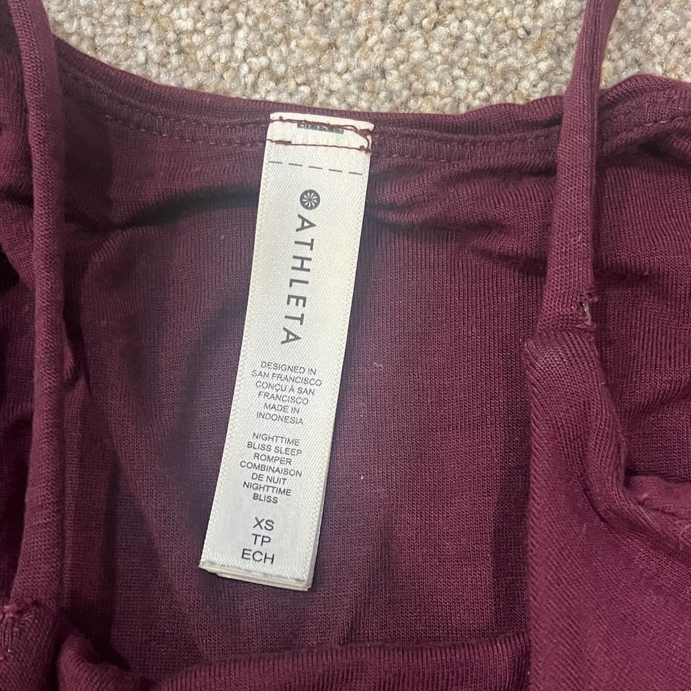 Athleta Women's Burgundy Jumpsuit/Romper/Sleepwear - Picture 2 of 7